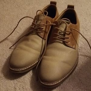 Casual lace up two tone shoes